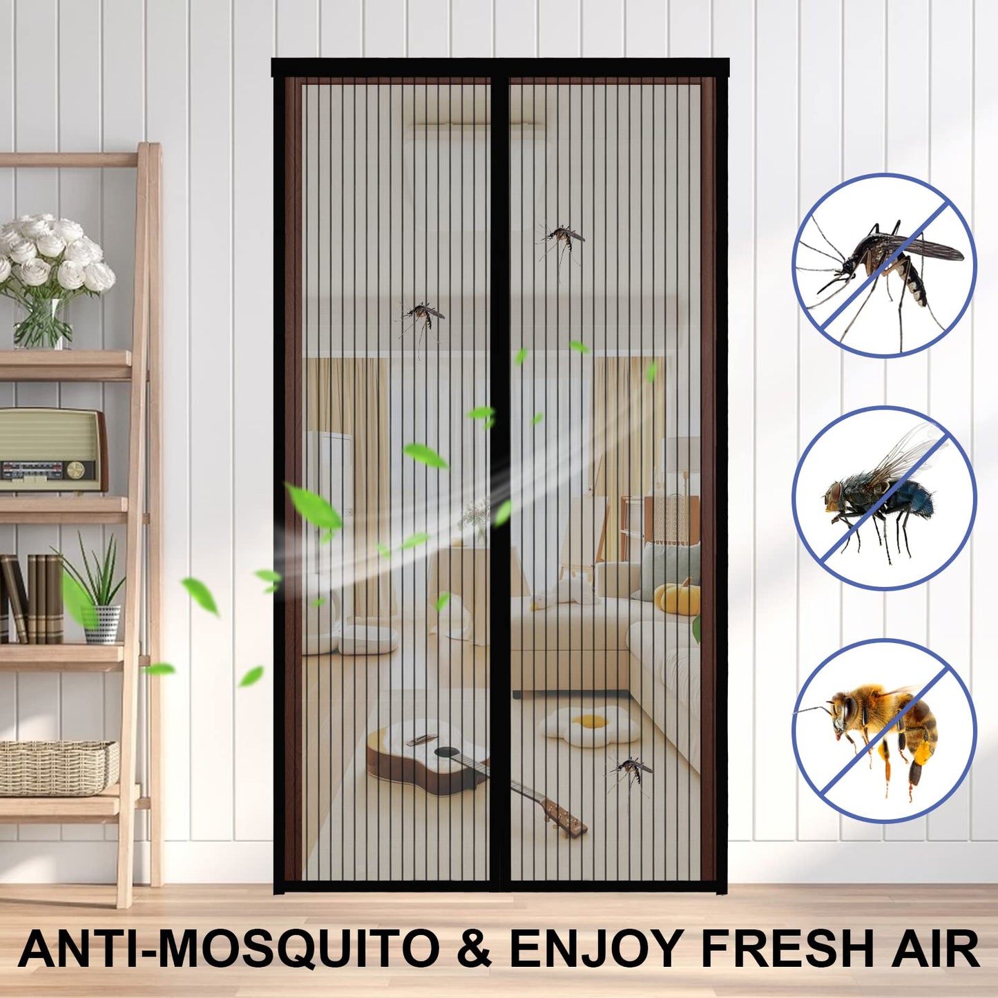 Insect-Free Home™ – Total Mosquito & Insect Protection Combo (USB UV Zapper + Magnetic Door Net) – Dengue & Malaria Defense Kit