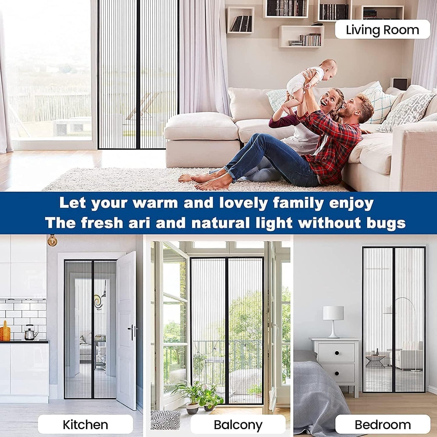 Insect-Free Home™ – Total Mosquito & Insect Protection Combo (USB UV Zapper + Magnetic Door Net) – Dengue & Malaria Defense Kit