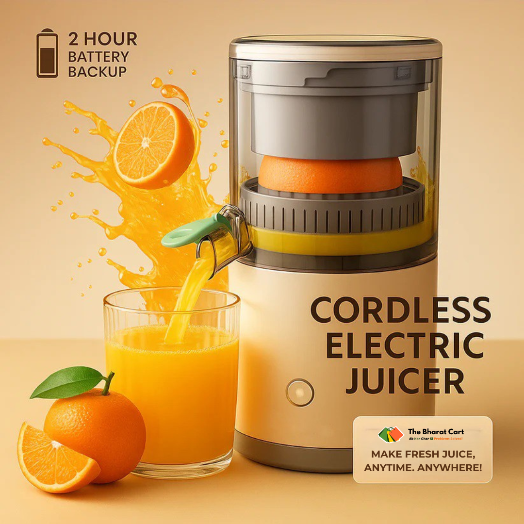 The Bharat ZestPro™ Citrus Press — USB Rechargeable Juicer for Effortless, On-the-Go Freshness