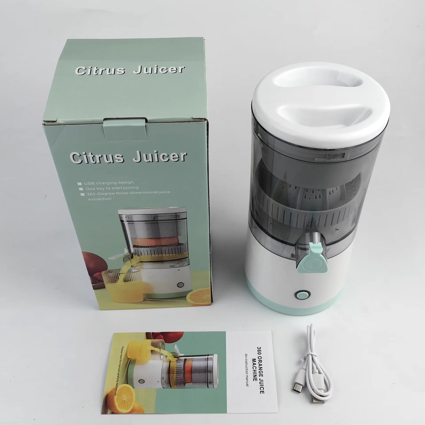 The Bharat ZestPro™ Citrus Press — USB Rechargeable Juicer for Effortless, On-the-Go Freshness