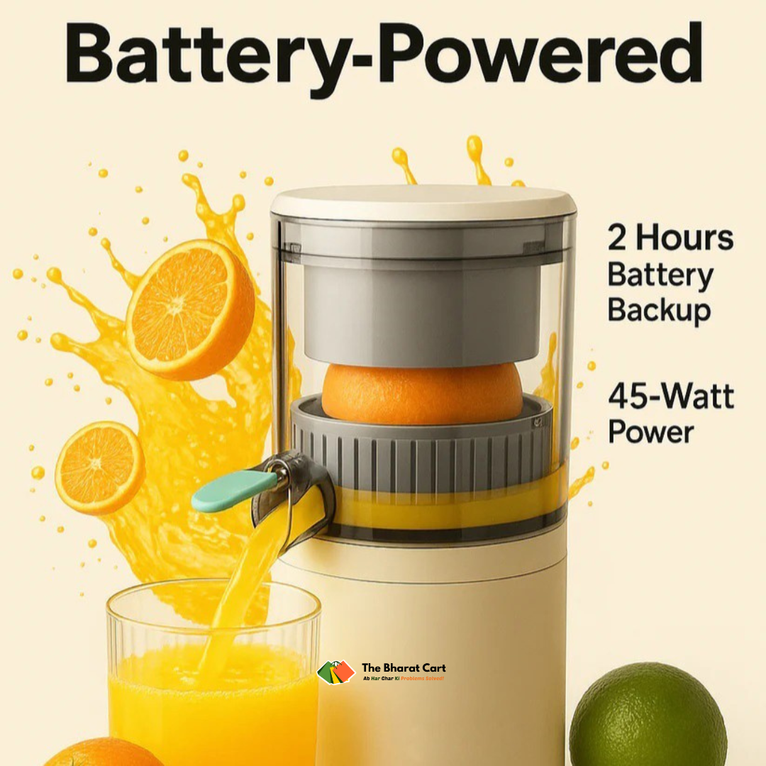 The Bharat ZestPro™ Citrus Press — USB Rechargeable Juicer for Effortless, On-the-Go Freshness