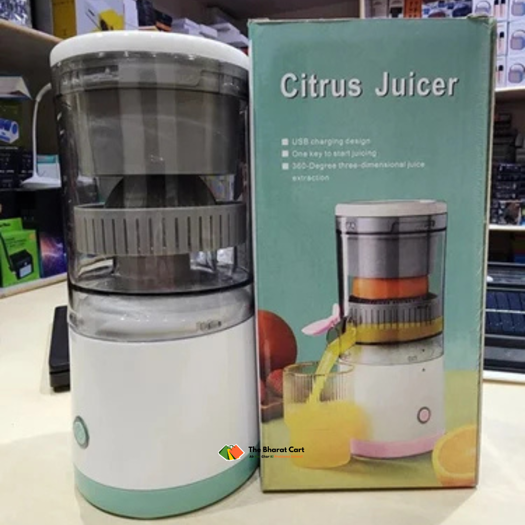The Bharat ZestPro™ Citrus Press — USB Rechargeable Juicer for Effortless, On-the-Go Freshness