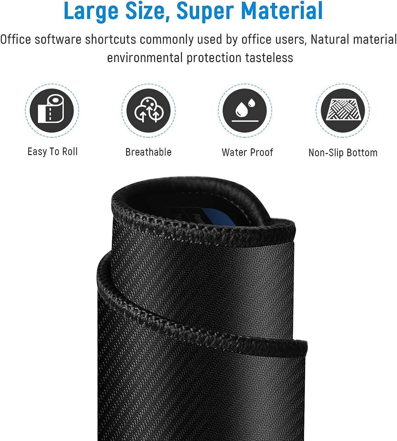 The Bharat KeyMaster™ – XXL Anti-Slip Shortcut Keyboard Mat (Excel, Windows, Canva & More) – For Office, Students & Gamers