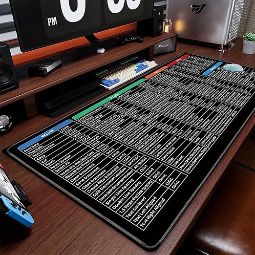 The Bharat KeyMaster™ – XXL Anti-Slip Shortcut Keyboard Mat (Excel, Windows, Canva & More) – For Office, Students & Gamers