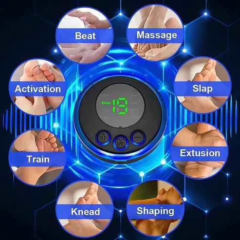 The Bharatβ’ EMS Foot Massager - Premium Wireless Therapist with 8 Modes and 19 Intensity Levels