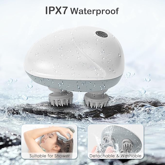 The Bharat HeadSpa™ | Blissful Head Massage Experience with 4 Smart Rotating Nodes & 96 Kneading Points - For Hair Growth, Relaxation & Stress Relief