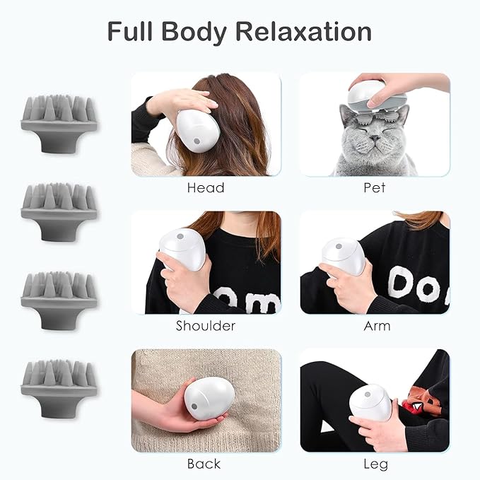 The Bharat HeadSpa™ | Blissful Head Massage Experience with 4 Smart Rotating Nodes & 96 Kneading Points - For Hair Growth, Relaxation & Stress Relief