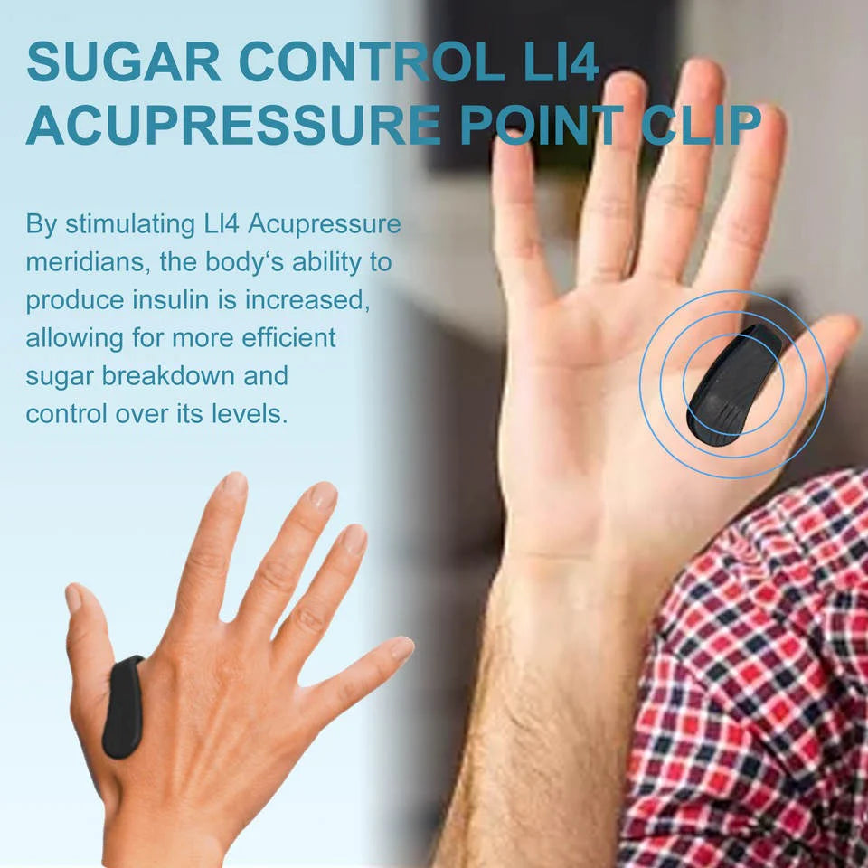 The Bharat™ Sugar Control LI4 Acupressure Clip | Diabetes Support for Natural Sugar Care | Buy 1 Get 1 Free (Pack of 2)