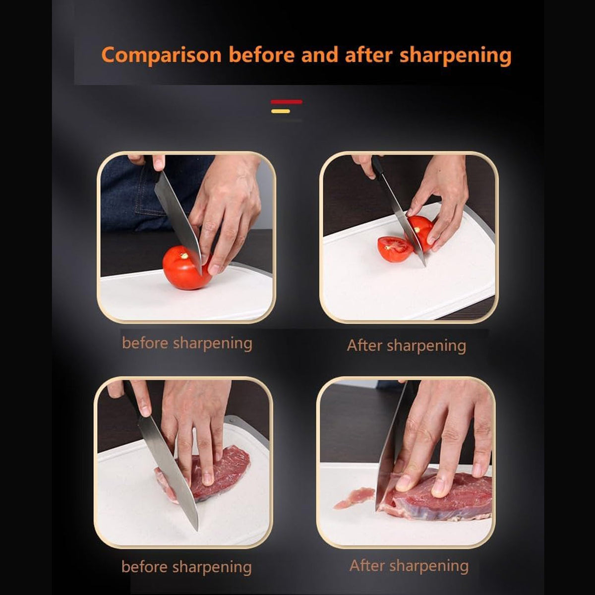 Kitchen Knife Sharpener – 3-Step Handheld Tool | Quickslice