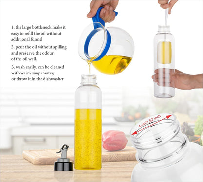 Oil Dispenser 1L – Clear Drip-Free Plastic Bottle | Vastate