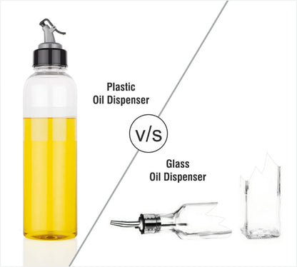 Oil Dispenser 1L – Clear Drip-Free Plastic Bottle | Vastate