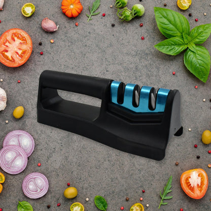 Kitchen Knife Sharpener – 3-Step Handheld Tool | Quickslice