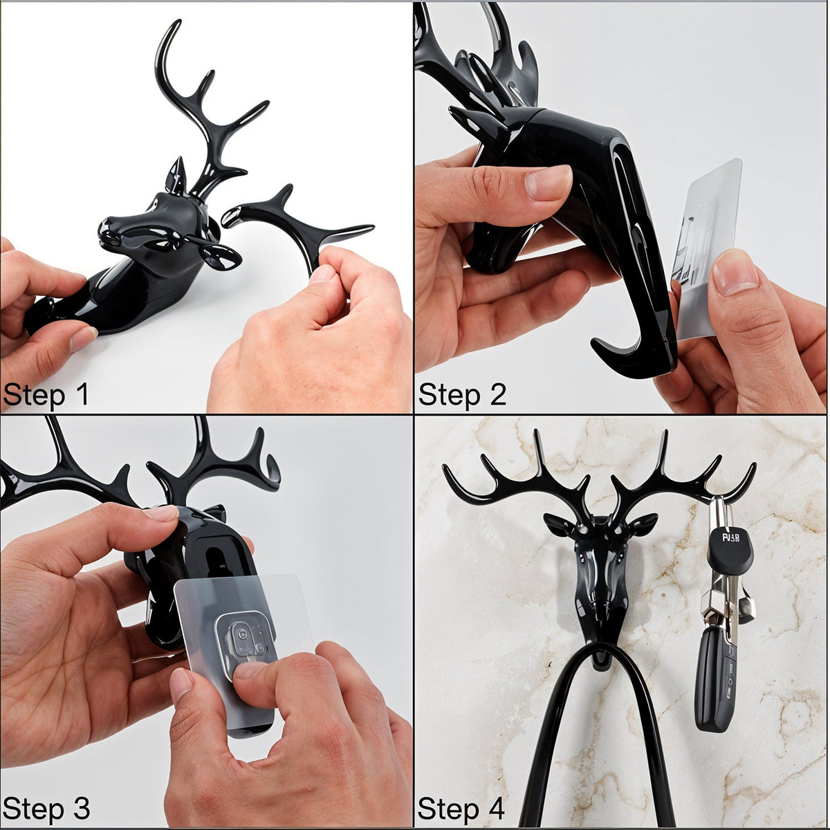 Deer Head Wall Hook – Self-Adhesive & Decorative | Styleva