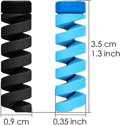 Spiral Cable Protector – Charger & Data Cable Saver (4 Pcs) | WipeTech