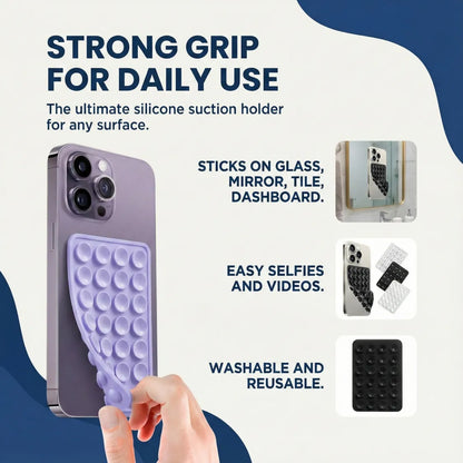 Suction Phone Holder Mount – Silicone Grip, Mix Colors | Gambit