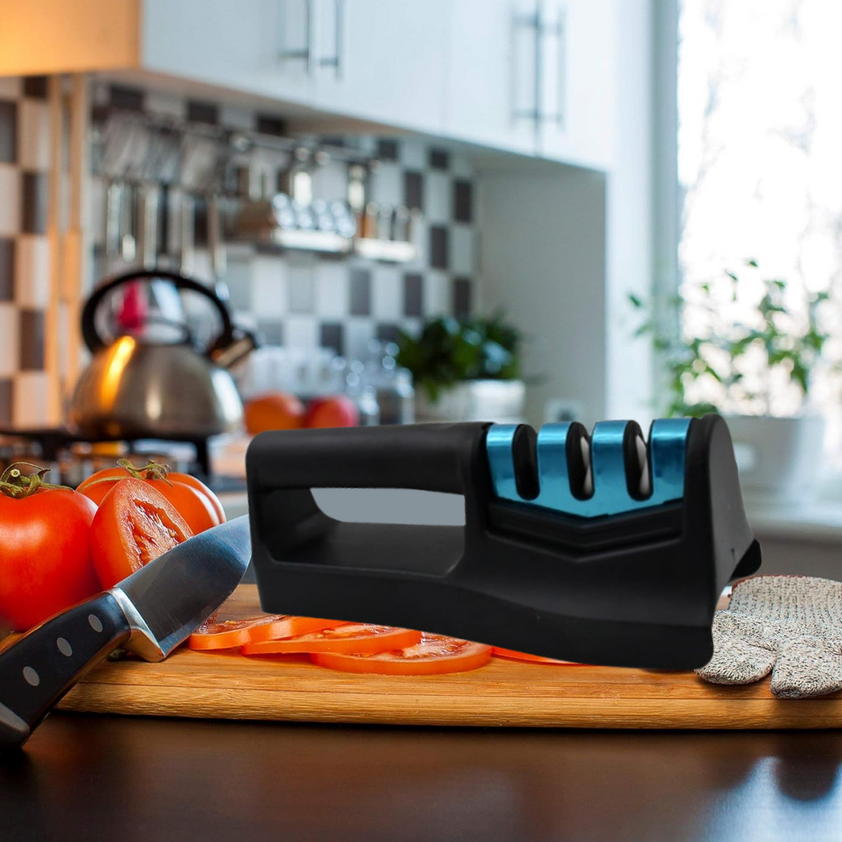 Kitchen Knife Sharpener – 3-Step Handheld Tool | Quickslice