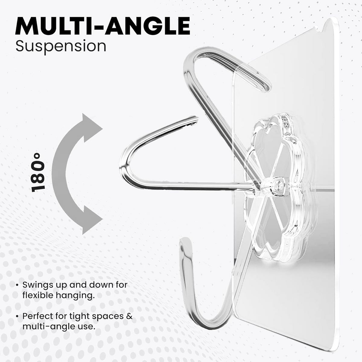 Stainless Steel Adhesive Hooks – Waterproof & Rustproof | GlimmerHome