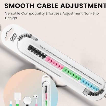 Spiral Cable Protector – Charger & Data Cable Saver (4 Pcs) | WipeTech