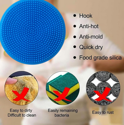 Silicone Dish Scrubber – Mildew-Free & Non-Stick | Velvet Wipe