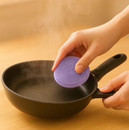Silicone Dish Scrubber – Mildew-Free & Non-Stick | Velvet Wipe