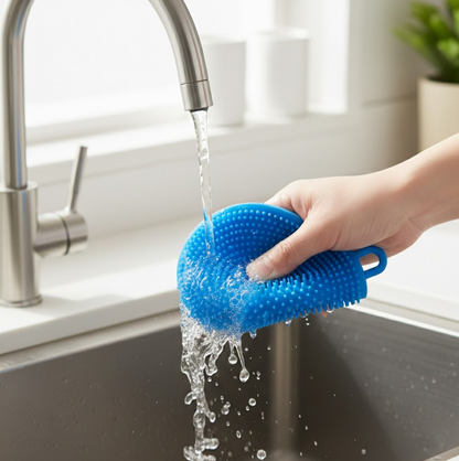 Silicone Dish Scrubber – Mildew-Free & Non-Stick | Velvet Wipe