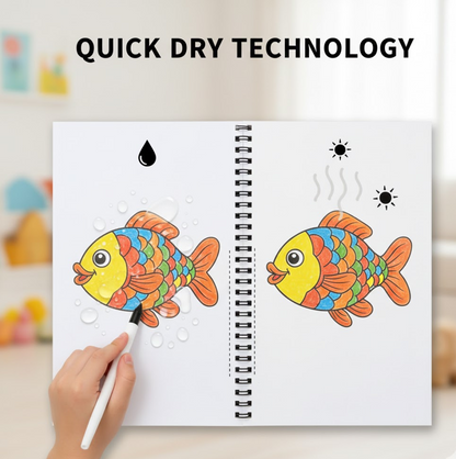 Magic Water Coloring Book – Reusable Mess-Free Fun for Kids | Inventive Play