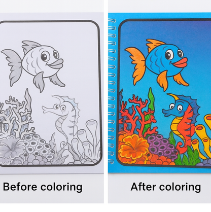 Magic Water Coloring Book – Reusable Mess-Free Fun for Kids | Inventive Play