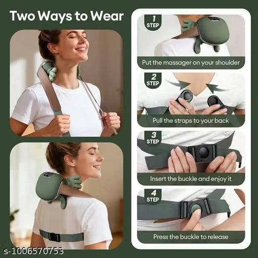 Heated Neck and Shoulder Massager Machine , Wireless