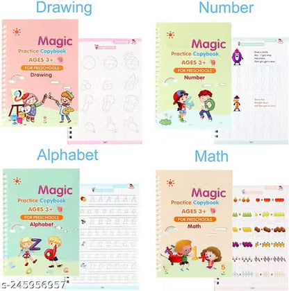 Sank Magic Practice Copybook, (4 BOOK + 10 REFILL+ 1 Pen