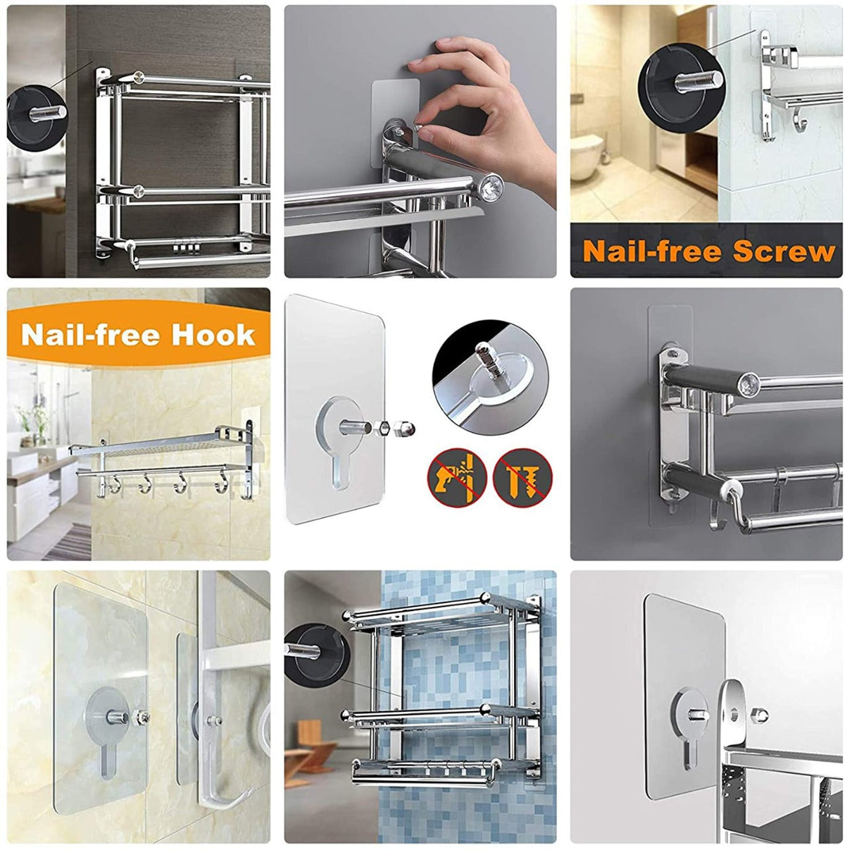 Adhesive Screw Hook – Heavy-Duty No-Drill Wall Mount | VoltDesk