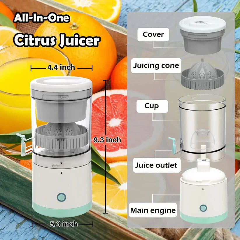 The Bharat ZestPro™ Citrus Press — USB Rechargeable Juicer for Effortless, On-the-Go Freshness