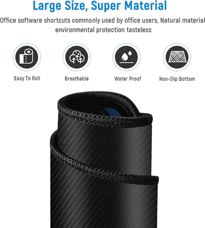 The Bharat KeyMaster™ – XXL Anti-Slip Shortcut Keyboard Mat (Excel, Windows, Canva & More) – For Office, Students & Gamers